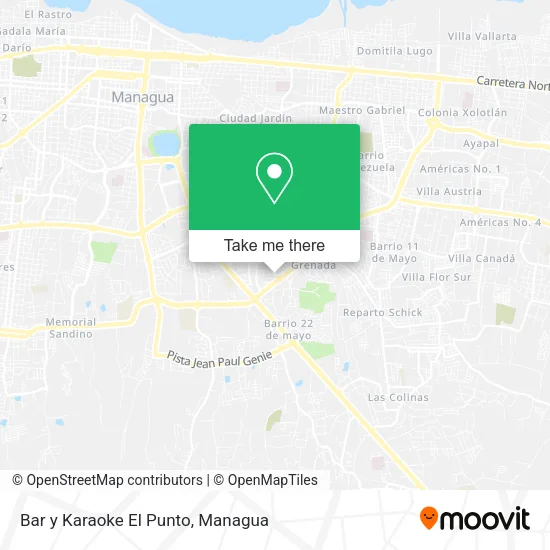 Mapa de Bar y Karaoke El Punto