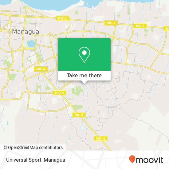 Universal Sport, Distrito V, Managua map