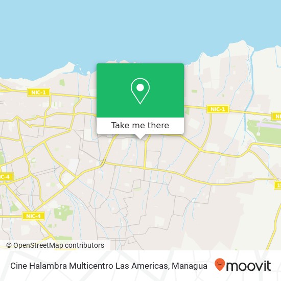 Cine Halambra Multicentro Las Americas map