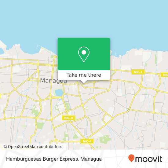 Hamburguesas Burger Express, Distrito IV, Managua map