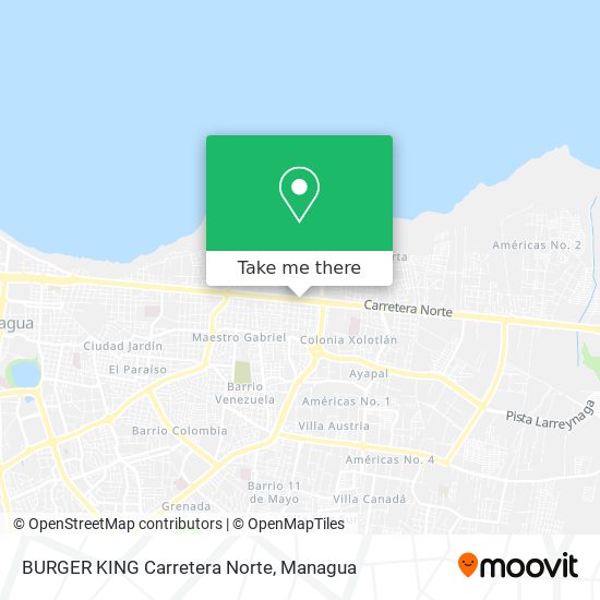 BURGER KING Carretera Norte map