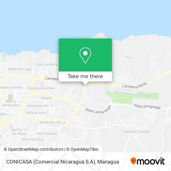 CONICASA (Comercial Nicaragua S.A) map