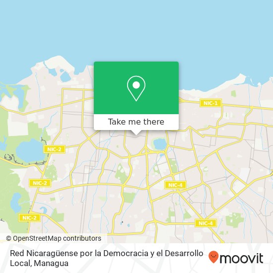 Red Nicaragüense por la Democracia y el Desarrollo Local map