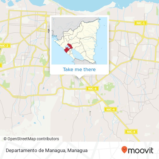 Departamento de Managua map
