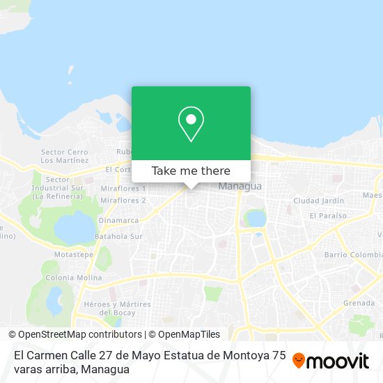 El Carmen Calle 27 de Mayo Estatua de Montoya 75 varas arriba map