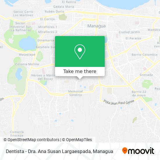 Dentista - Dra. Ana Susan Largaespada map