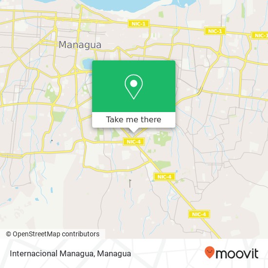 Internacional Managua map