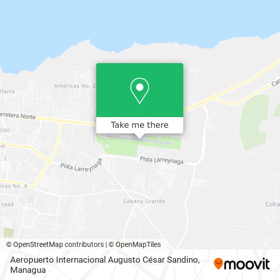 Mapa de Aeropuerto Internacional Augusto César Sandino