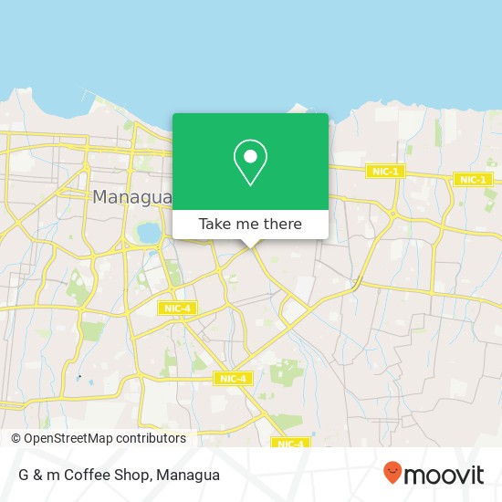 G & m Coffee Shop, Distrito I, Managua map