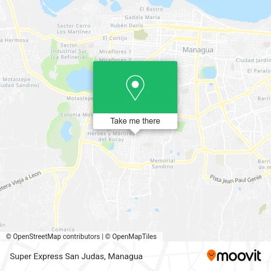 Super Express San Judas map