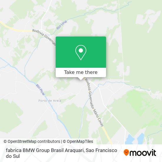 Mapa fabrica BMW Group Brasil Araquari