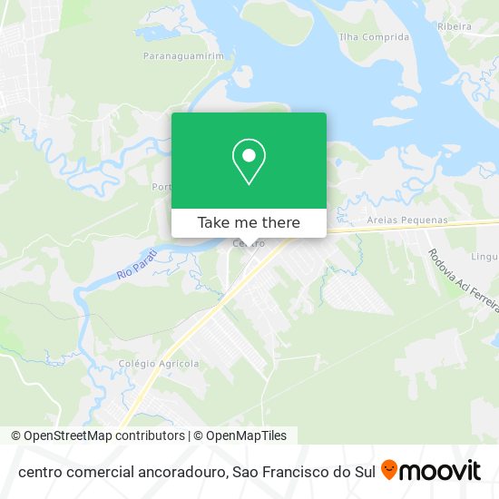 Mapa centro comercial ancoradouro