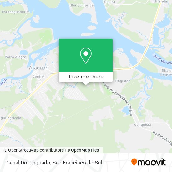 Mapa Canal Do Linguado