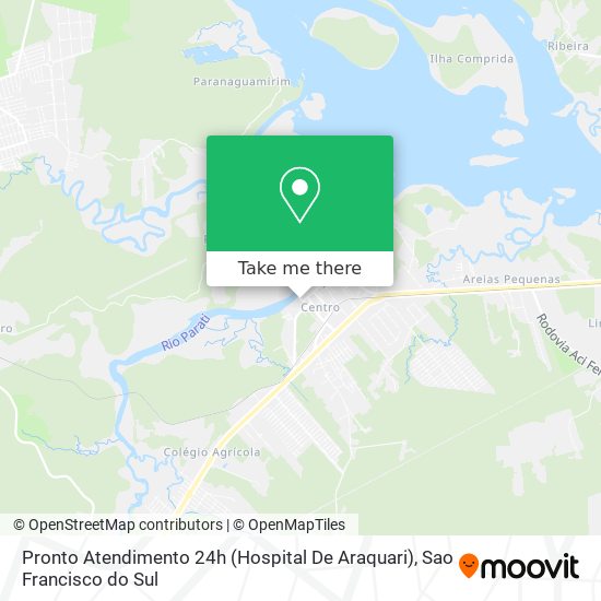 Mapa Pronto Atendimento 24h (Hospital De Araquari)