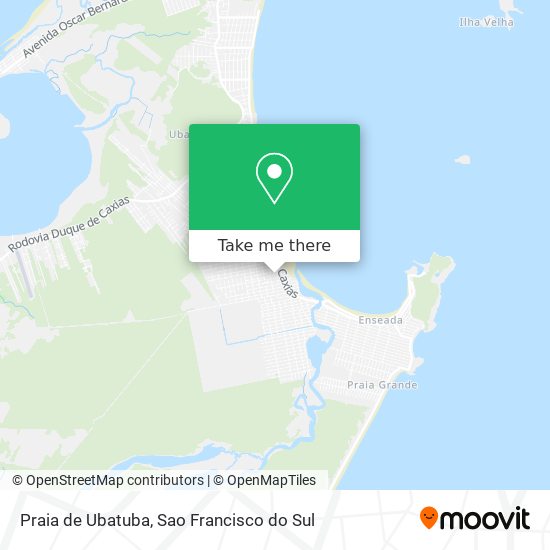 Mapa Praia de Ubatuba