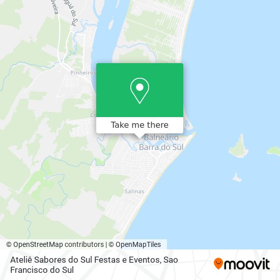 Mapa Ateliê Sabores do Sul Festas e Eventos