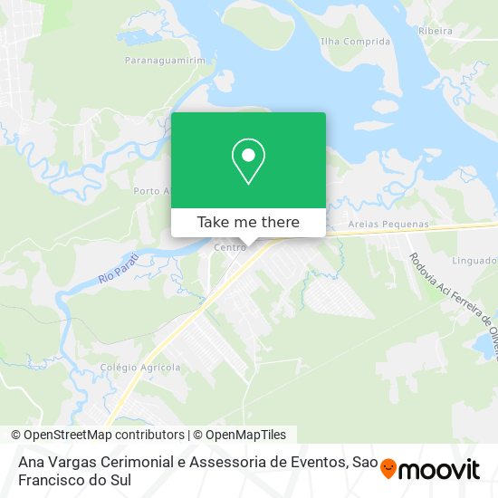 Mapa Ana Vargas Cerimonial e Assessoria de Eventos