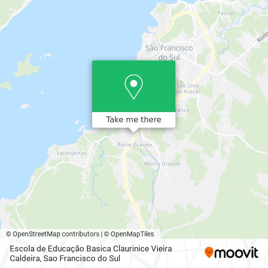 Mapa Escola de Educação Basica Claurinice Vieira Caldeira