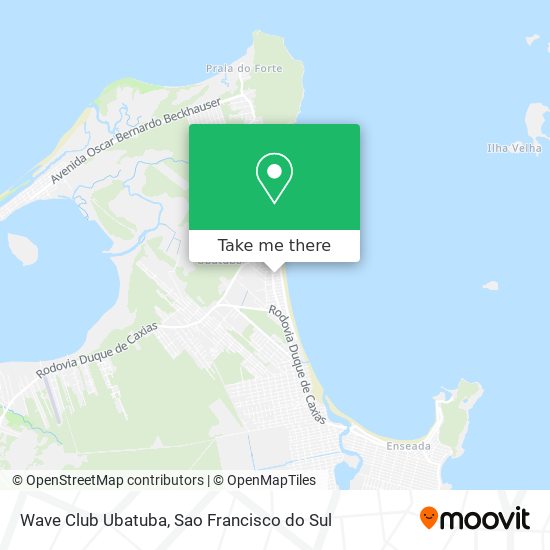 Wave Club Ubatuba map