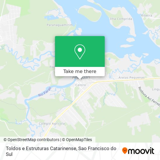 Toldos e Estruturas Catarinense map