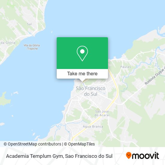 Mapa Academia Templum Gym