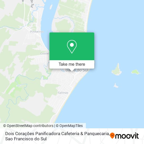 Mapa Dois Corações Panificadora Cafeteria & Panquecaria