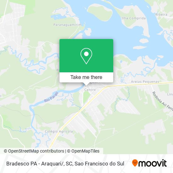 Mapa Bradesco PA - Araquari/, SC