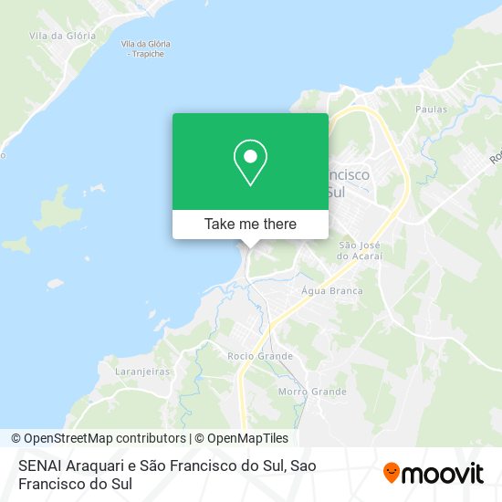 Mapa SENAI Araquari e São Francisco do Sul