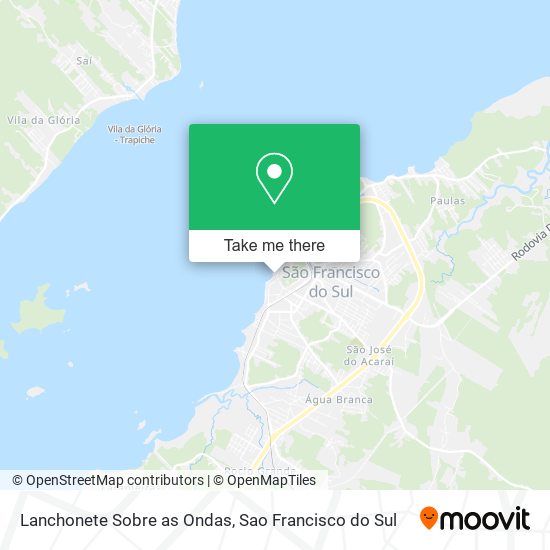 Lanchonete Sobre as Ondas map