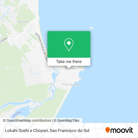 Mapa Lokahi Sushi e Choperi