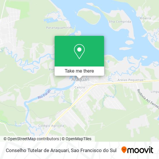 Mapa Conselho Tutelar de Araquari