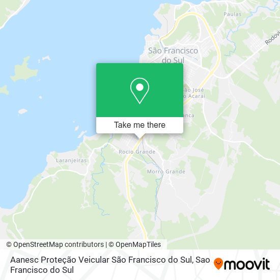 Mapa Aanesc Proteção Veicular São Francisco do Sul