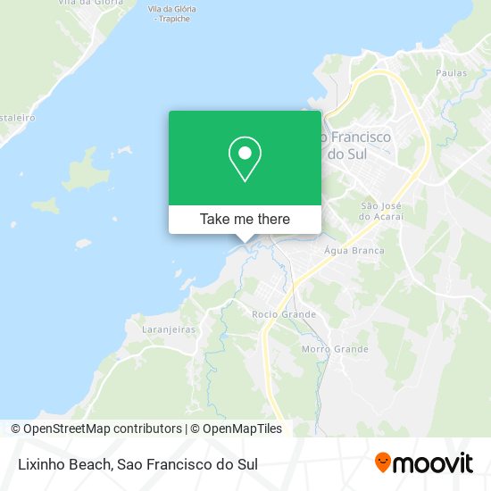 Lixinho Beach map