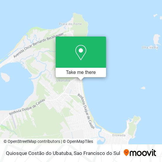 Quiosque Costão do Ubatuba map