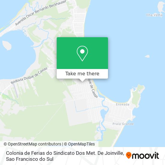 Mapa Colonia de Ferias do Sindicato Dos Met. De Joinville