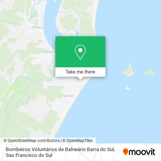 Mapa Bombeiros Voluntários de Balneário Barra do Sul