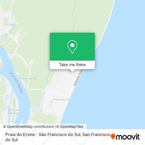 Mapa Praia do Ervino - São Francisco do Sul