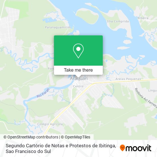 Mapa Segundo Cartório de Notas e Protestos de Ibitinga