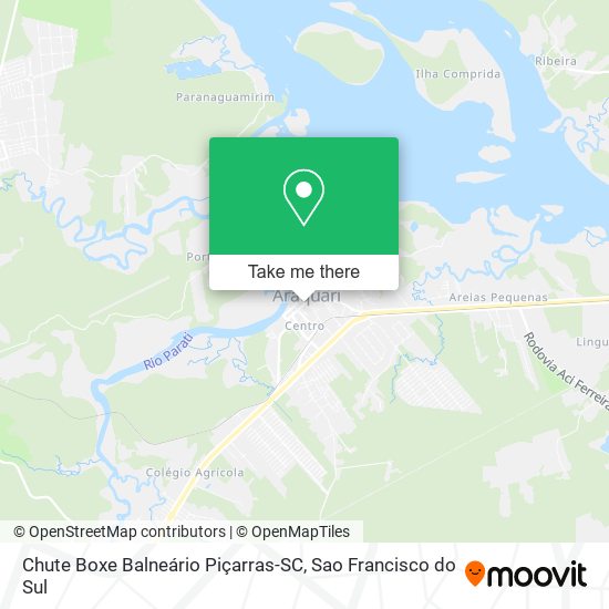 Mapa Chute Boxe Balneário Piçarras-SC