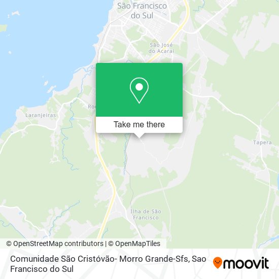 Comunidade São Cristóvão- Morro Grande-Sfs map