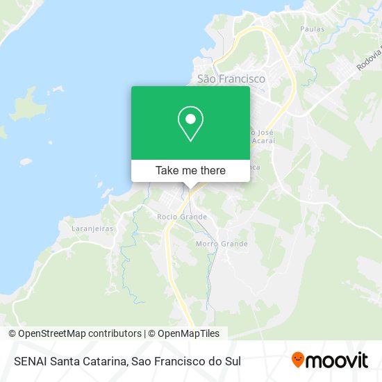 Mapa SENAI Santa Catarina