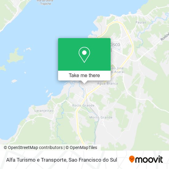 Mapa Alfa Turismo e Transporte
