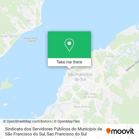 Mapa Sindicato dos Servidores Públicos do Município de São Francisco do Sul