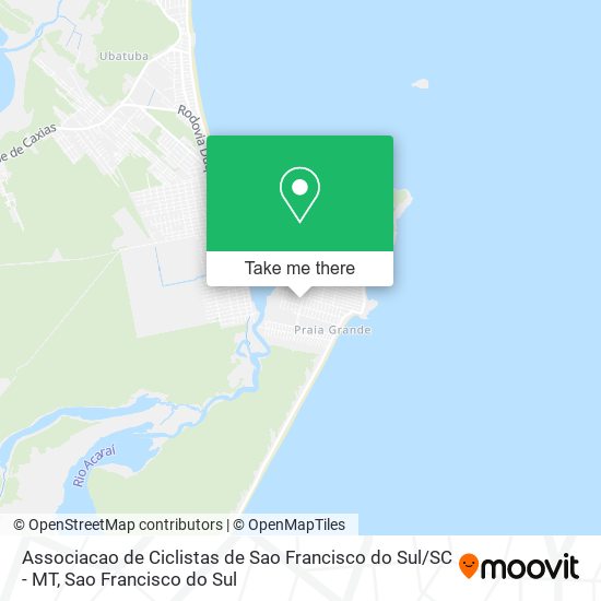 Mapa Associacao de Ciclistas de Sao Francisco do Sul / SC - MT