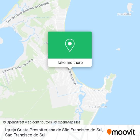 Mapa Igreja Crista Presbiteriana de São Francisco do Sul