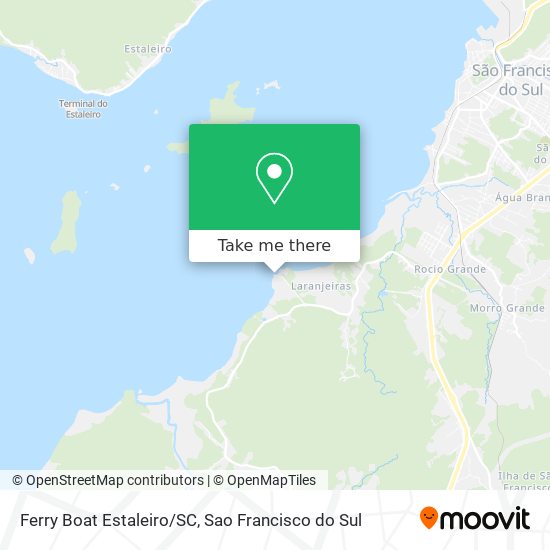Mapa Ferry Boat Estaleiro/SC