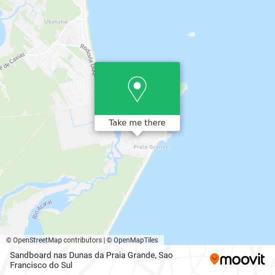 Mapa Sandboard nas Dunas da Praia Grande