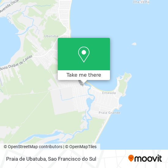 Mapa Praia de Ubatuba