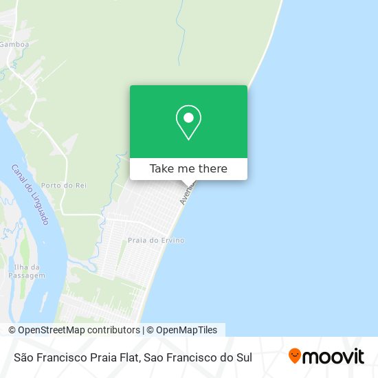 São Francisco Praia Flat map