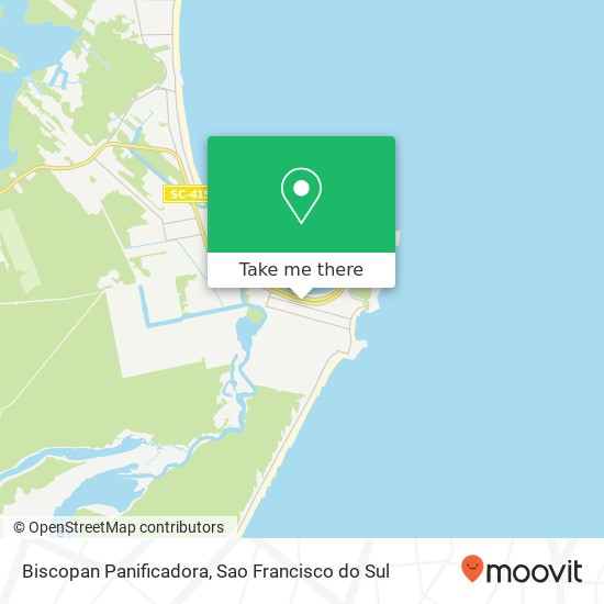 Mapa Biscopan Panificadora, Avenida Santa Catarina, 760 Da Enseada São Francisco do Sul-SC 89240-000